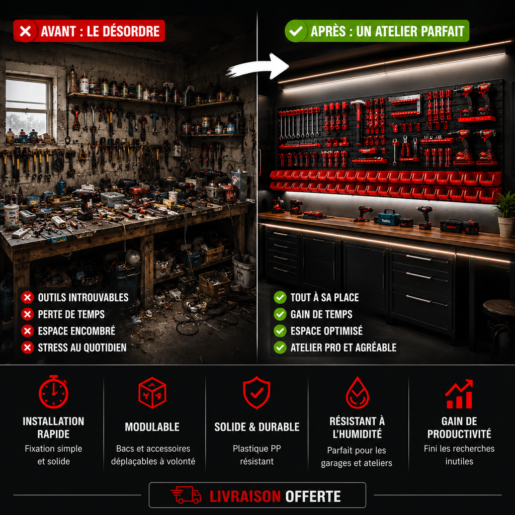 Organisez votre atelier comme un pro.